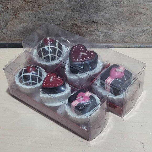 Decorative Truffles Heart Shaped Candy Chocolate Candle Gift Set Set of 2 - Picture 6 of 8